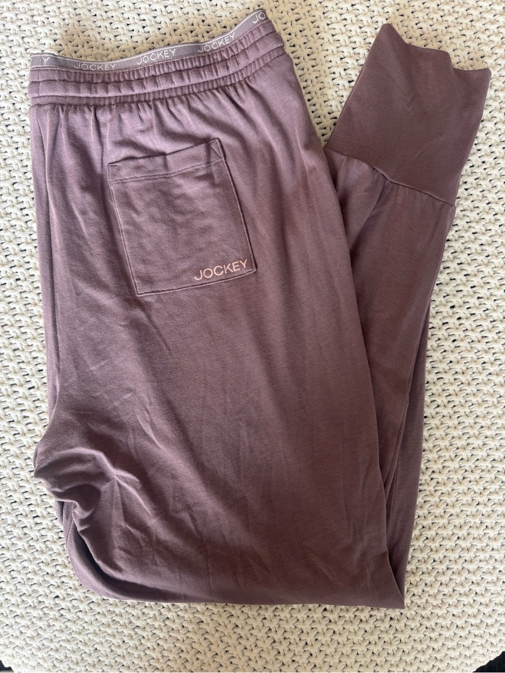 Jockey Dusty Rose Lounge Jogger Pants Women’s Large Drawstring Pocket